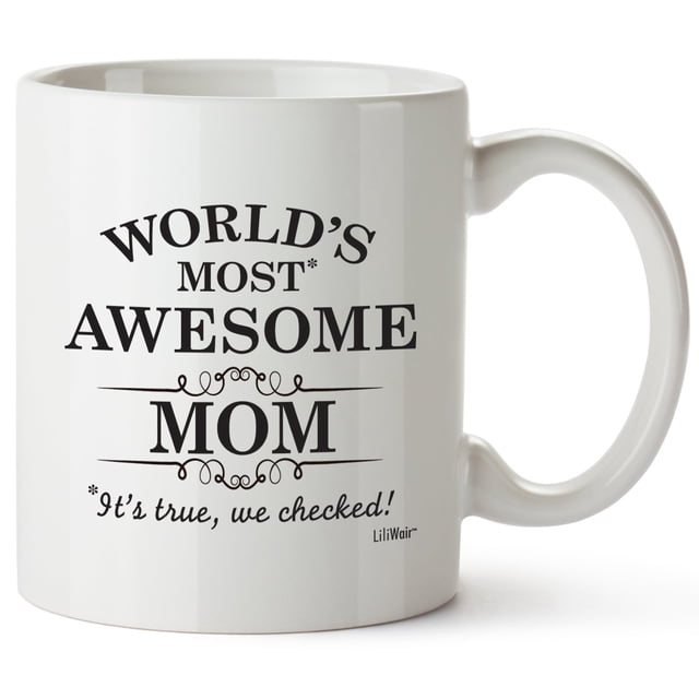Taza de café de cerámica con la más impresionante mamá del mundo, 350 ml de capacidad