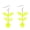 Yellow, variant on Acrylic Dangle Earrings Bat and Spiders Drop Pair for Dress-Up Looks, Themed Gatherings, Party Nights and Seasonal Photos