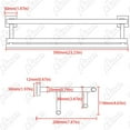 thumbnail image 2 of GZ8000-LS Bathroom Lavatory Towel Rack Towel Shelf with Two Towel Bars Wall Mount Holder,24-Inch SUS 304 Stainless Steel Brushed Nickel, 2 of 5
