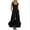 Black, variant on Linen Jumpsuits For Women 2026 Summer Dressy Square Neck Ruffle Hem Rompers Lightwieght Flowy Boho Gauze Pant Overalls