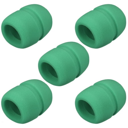 5PCS Sponge Foam Mic Cover Handheld Microphone Windscreen Shield Protection Green for KTV