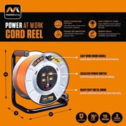 Masterplug 75ft Metal Extension Cord Reel