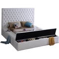 thumbnail image 2 of Bliss White Velvet King Bed (3 Boxes)-Color:White Velvet,Style:Contemporary, 2 of 6