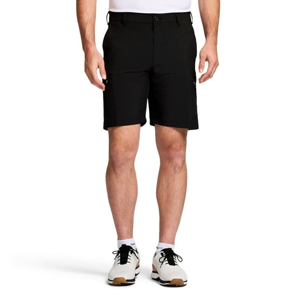 Men's IZOD 9.5-in. Golf Swingflex Cargo Shorts Color: Black Size: 36
