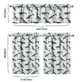 thumbnail image 6 of Kitchen Curtains 36 Inch Short - 3 Panel Set, Shark Whale Dolphin Ocean Theme, Rod Pocket Window Curtain, 100% Polyester for Nautical Farmhouse Kitchen, Easy Wash, 6 of 6