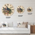 thumbnail image 4 of Designart 'Ancient Birds In The Wild IV' Traditional Wood Wall Clock, 4 of 5