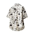 thumbnail image 6 of BLTIBY Men's Summer Beach Outfits 2 Piece Printed Short Sleeve Button Shirts and Drawstring Shorts Vacation Sets with Pockets Lightweight Beige XL, 6 of 9
