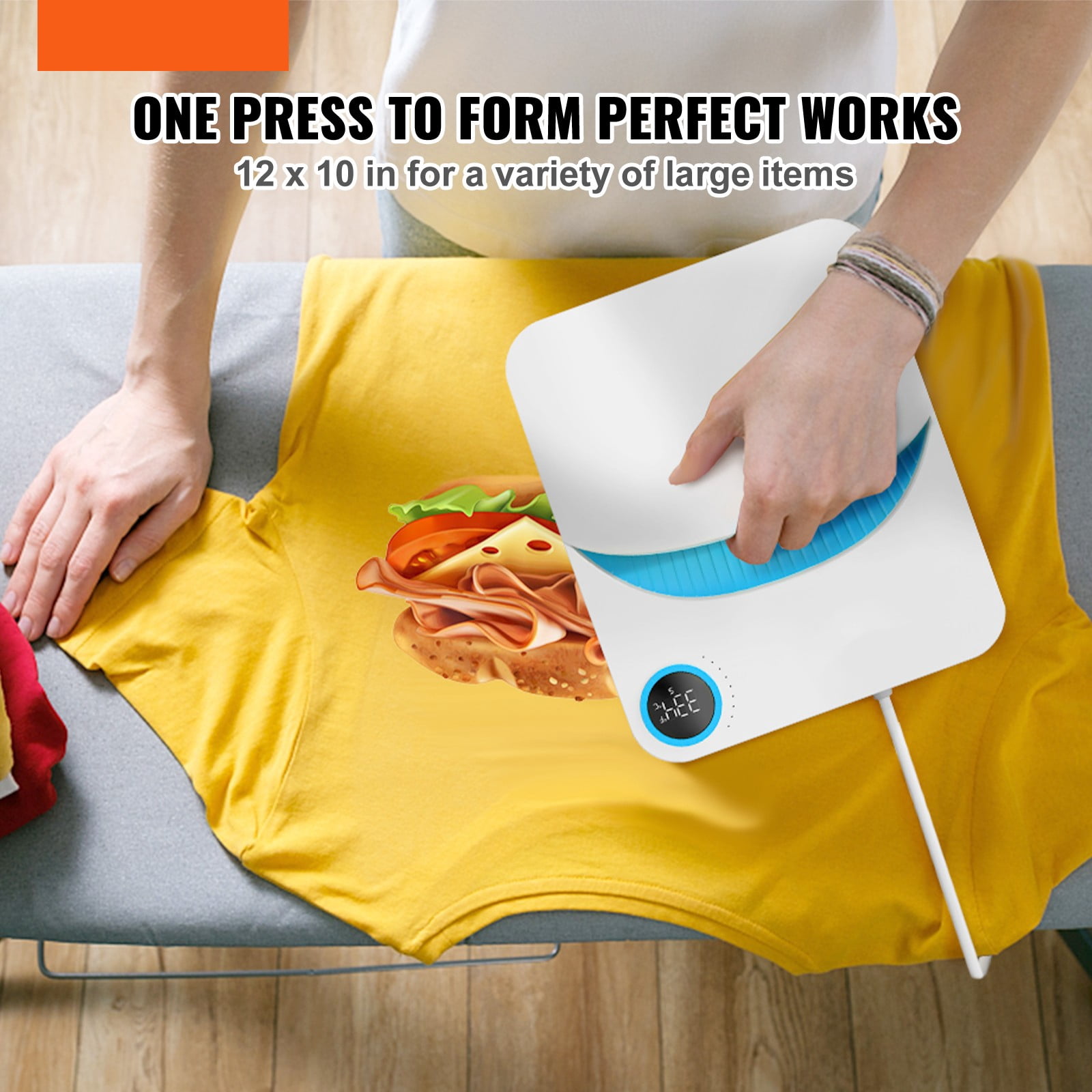 BENTISM Heat Press Machine 12" X 10", Portable Fast Heat-up Mini Easy Press with Timing Function & Insulated Base for Hat, Bags, Heating Transfer Projects