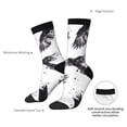 thumbnail image 6 of Honeii Monochrome Flying Ravens Print Adult Socks,Crew Socks,Casual Calf Socks,Daily Wear Socks for Men & Women, Perfect for Sports, Casual and Everyday Use, 6 of 6