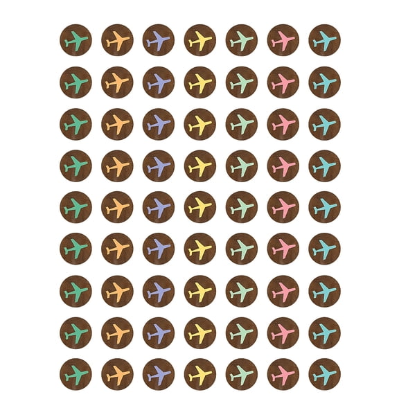 Teacher Created Resources Travel the Map Airplanes Mini Stickers, 378 Per Pack, 12 Packs