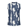thumbnail image 4 of Wyobmus Women's Summer Sleeveless T-Shirt Button Down Collared Casual Printing Blouse for Work Casual V Neck Tank Tops A-Multicolor, 4 of 5