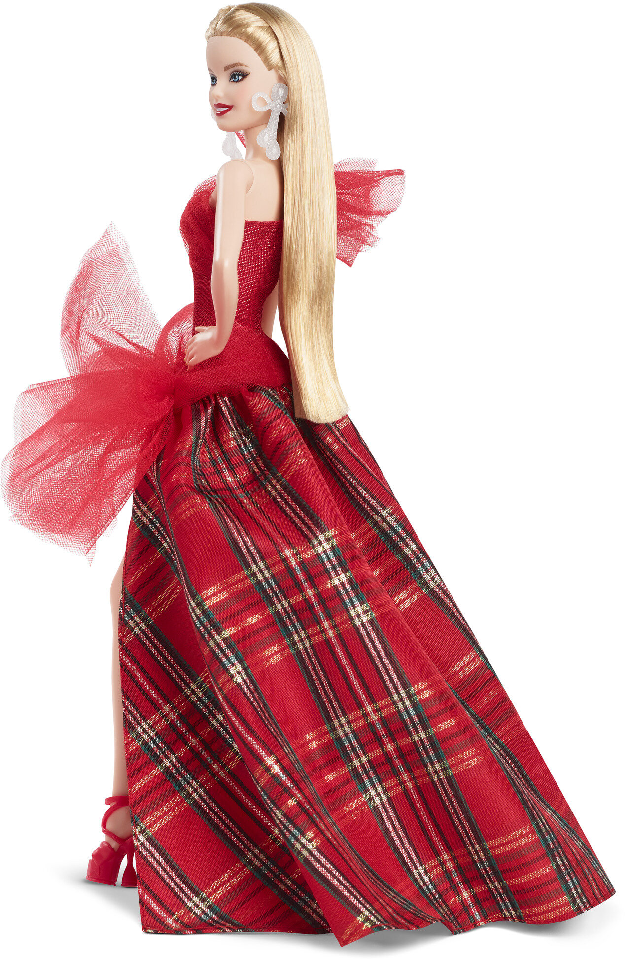 Barbie Signature 2024 Holiday Barbie Fashion Doll, Seasonal Collector Gift, Blonde with Plaid Gown