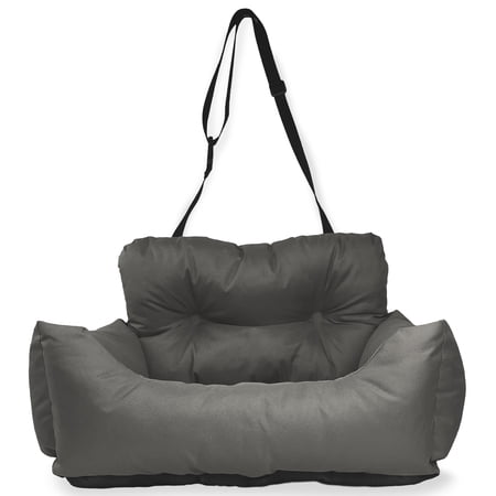 UPC: 0192598344076 | Precious Tails Seat Belt Compatible Travel Pet Cat Dog Bed  Grey  x-Small  14 L x 20 W x 11 H