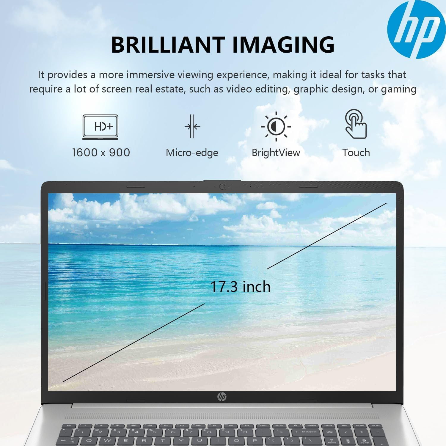 HP Essential 17t Laptop, 17.3