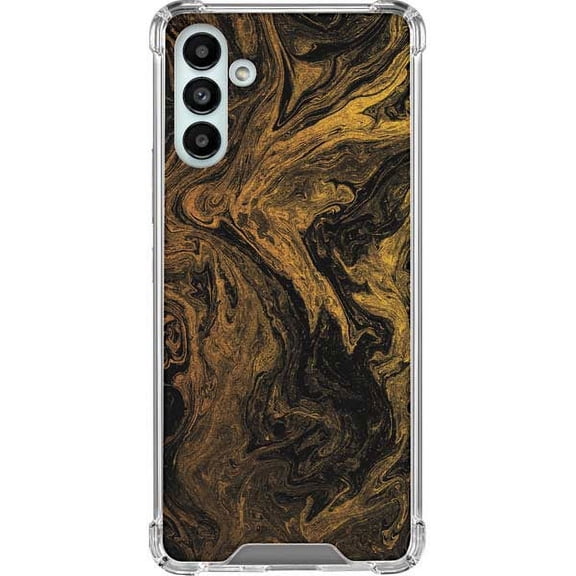 Skinit Marble Gold and Black Marble Galaxy A13 5G Clear Case