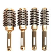 1PC Professional ceramic thermal ionic round barrel hair brush comb with boar bristles salon style hairdressing tools round