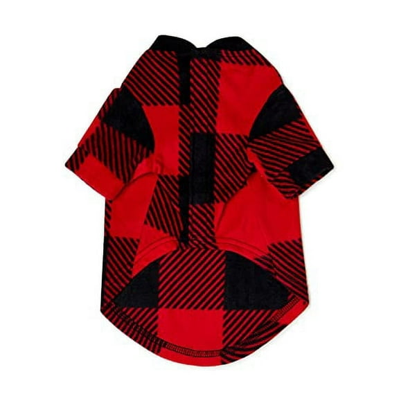 Matching Family Christmas Pajamas Unisex Red Buffalo Plaid Oh Deer Pet Pajamas (Large)