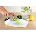 thumbnail image 2 of Dexas Chop & Scoop Cutting Board, 11 by 15 inches, White with Black Handle, 2 of 3