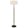 thumbnail image 5 of Evelyn&Zoe Simone 2-Light Floor Lamp with Fabric Shade, Blackened Bronze/Rustic Oak/White, 5 of 5