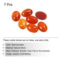 thumbnail image 3 of Plano Ovalado Piedra, Ovalado Ágata Cuentas 14mm x 10mm Plano Espalda Cristal Piedra Cuentas para Joyería Fabricación Bricolaje Foto Marco Hogar Decoración 7uds, Rojo-cornalina, 3 of 7