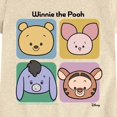 thumbnail image 3 of Winnie the Pooh - Character Squares - Youth Girls Fitted Short Sleeve T-Shirt, 3 of 5