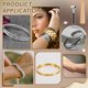 thumbnail image 5 of Juego de 3 mandriles de madera para pulseras, herramientas de medición y moldeado de brazaletes con martillo de goma para joyería y alambrismo., 5 of 5