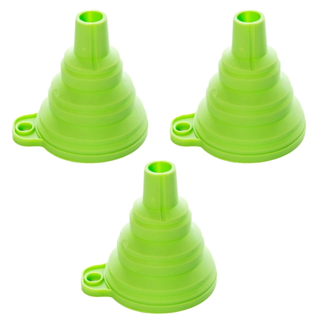 3 Embudos plegables de silicona para cocina, botellas pequeñas o mini rellenas de embudo