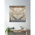 thumbnail image 2 of Rustic Western Country Barnwood Farmhouse White Barn Door Poster Wall Art, Modern Wall Decor For Living Room Bedroom, 24x24 UNFRAMED, 2 of 3