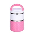 thumbnail image 2 of Insulated Food Box,2 Layer Stainless Steel Kitchen Supplies Thermal Food Container Enhanced Features, 2 of 7