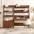 thumbnail image 5 of Modway Bixby 2-Piece Wood Office Desk and Bookshelf in Walnut, 5 of 5