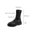 thumbnail image 6 of Thick Sole Knee High Boots For Women Chunky Heel Black Long Boots Leather Knight Boots Fashion Winter Shoes, 6 of 10