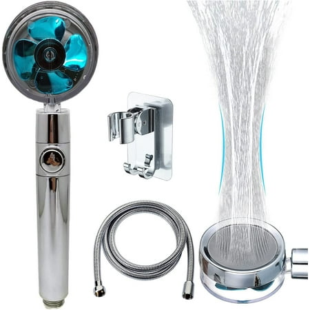propeller driven handheld shower head