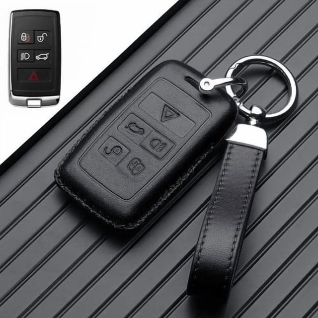 Car Key Fob Cover Case Protector Real Leather Car Key Case Cover For Land Rover Range Rover For Jaguar E-Pace XJ
