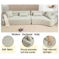 thumbnail image 5 of 139'' Sectional Sofa Couch, Modern Minimalist Curved Sofa with 4 Pillows, 4 Seat Comfy Cloud Couch for Living Room, Apartment, Hotel, No Assembly Required, 5 of 8