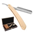 thumbnail image 2 of Juego de 3 afeitadoras manuales con cepillo para barba y correa de afeitar, caja de madera, set de regalo, 2 of 14
