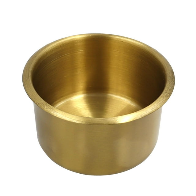 Portavasos empotrado para bebidas Portabotellas de agua de acero inoxidable Automático de latón revestido 9x5.5cm kusrkot Portavasos empotrado para tazas