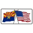 thumbnail image 1 of Arizona/USA Crossed Flags Photo License Plate, 1 of 2