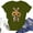 01-Army Green, variant on Women's T-Shirts Short Sleeve Round Neck Print Classic mit Print Stretch Plus Size Loose Cool Summer Shirts for Women 2025 Black Size 2XL