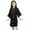Black, variant on REDARER Kids' Satin Kimono Robe 3/4 Sleeve Lightweight Bathrobe with Belt for Boys & Girls,5-6 Years