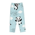thumbnail image 4 of Disketp Cute Panda Bear Print Women'S Comfy Pajama Pants Casual Drawstring Palazzo Lounge Wide Leg Pants, 4 of 9