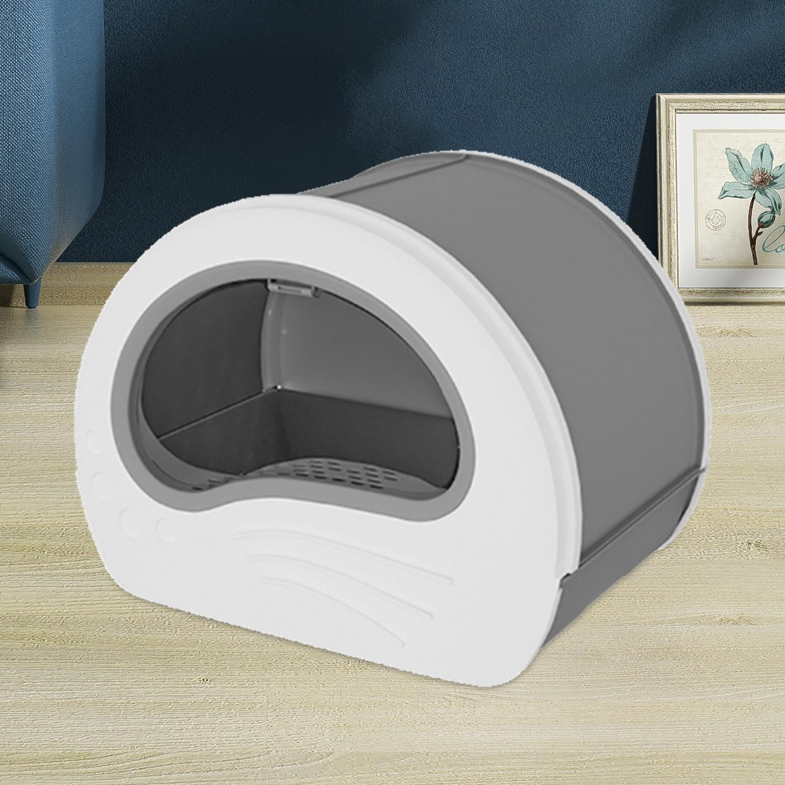 Bvdfgk Fully Enclosed Cat Litter Box for Indoor Cats Portable Anti Splashing Large Size