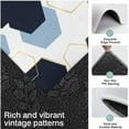 thumbnail image 3 of Blue Gold Hexagon Marble Kitchen Rugs Sets Of 3,Kitchen Runner Rugs Non Skid Washable,Decorative Kitchen Floor Mats for Kitchen,Sink,Laundry,17"x30"+ 17"x47" + 17"x59", 3 of 6