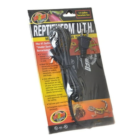 Therm Under Tank Heater - Zoo Med Repti Therm Under Tank Reptile Heater 4 Watts - 5 Long x 4 Wide (up to 5 Gallons) - Pack of 3