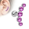 thumbnail image 4 of Grandest Birch 1Pc Women Stainless Steel Cartilage Helix Tragus Ear Stud Piercing Earring Gift Stainless Steel Multi-color, 4 of 8