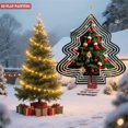 thumbnail image 4 of Metal Hanging Christmas Tree-Shaped Wind Decorations - Festive Garden Spinners with Ornaments Stars and Baubles for Yard Decor, 4 of 7