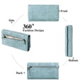 thumbnail image 4 of GAEKEAO Women’s Trifold Wallet Rfid Blocking Vegan Leather Wristlet with 3 ID Windows, 4 of 6