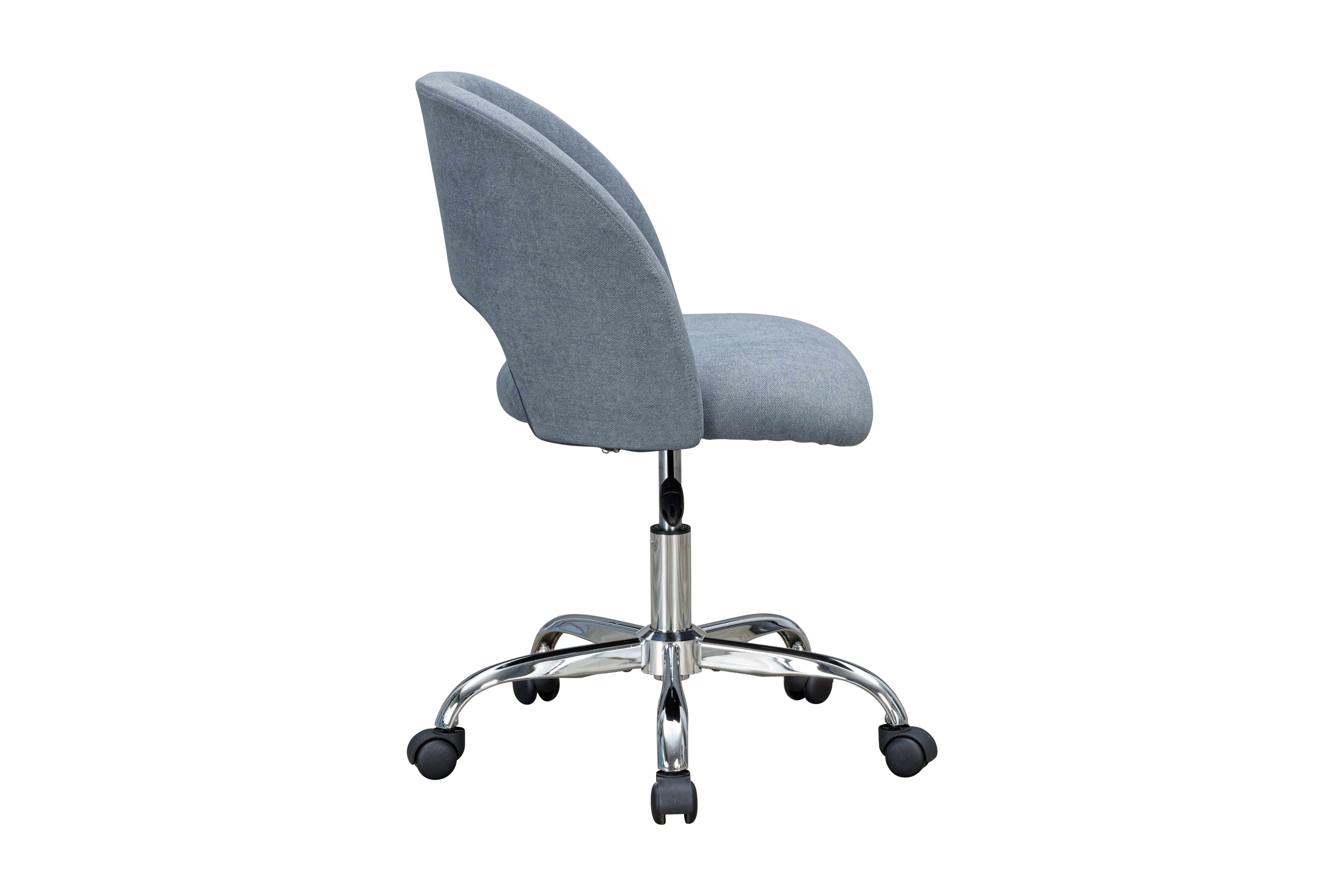 Mainstays Fabric Upholstered Open Back Office Chair, Grey for Teens and Adults