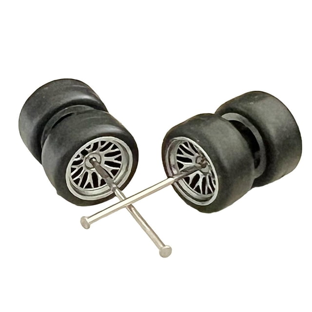 ZOUBAOQ Modèle en Alliage 1/64 Moyeu de Roue Modifié Roues pour avec Pneu en Caoutchouc Voiture Hot Wheels