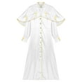 thumbnail image 5 of Doomiva Women's Church Choir Robe Long Sleeve Button A-line Long Maxi Dress White XXL, 5 of 7