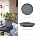 thumbnail image 2 of The HC Companies 7" Round Prima Plastic Plant Saucer - Indoor Outdoor Plant Trays for Pots - 7.09"x7.09"x0.87" in Warm Gray Pack of 4, 2 of 7